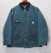 画像1: 【ビンテージ】【Carhartt】【カーハート】【緑】【ミシガンチョアコート】【ブランケット裏地付き】【ダック地ジャケット】  (1)