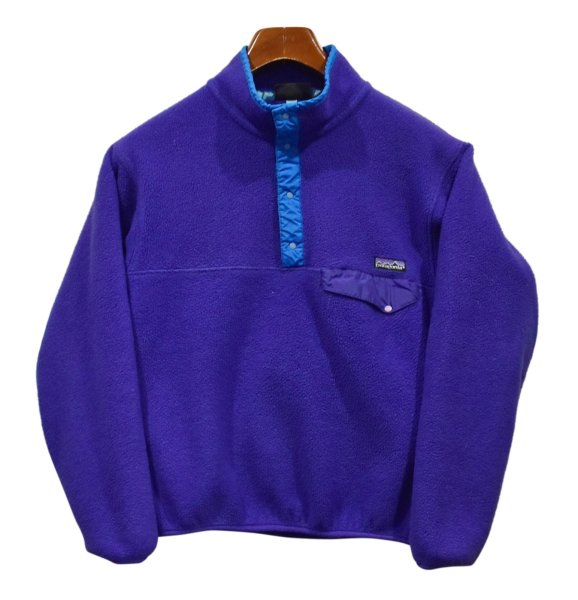 画像1: 90s ビンテージ【パタゴニア】patagonia【紫×水色】【スナップT】【フリースプルオーバー】【サイズS】  (1)