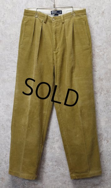 画像1: ビンテージ【ラルフローレン】POLO RALPH LAUREN【ライトブラウン】ANDREW PANTS【２タック】【コーデュロイパンツ】【33×32】  (1)