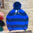 画像1: 【POLO RALPH LAUREN 】ポロラルフローレン【青×黒】【フード付きラガーシャツ】【長袖ポロシャツ】【ラガーシャツ】【サイズM】 (1)