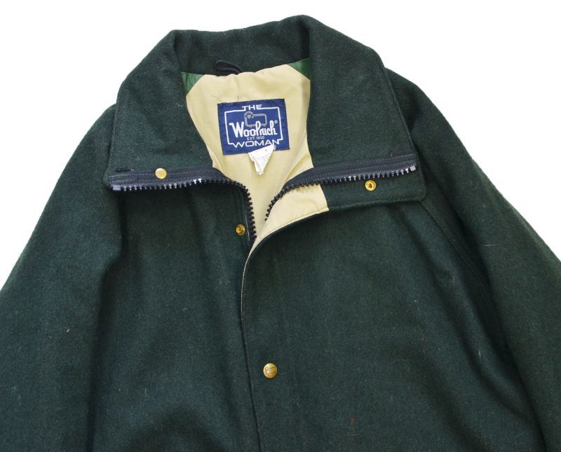 ビンテージ ウールリッチ Woolrich グリーン ウール マウンテンパーカー ウールコート レディースｍ メンズｍ程度 八千代の古着屋