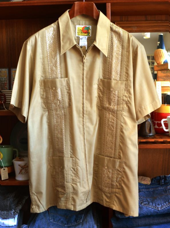 キューバシャツ　半袖シャツ　　ビンテージ