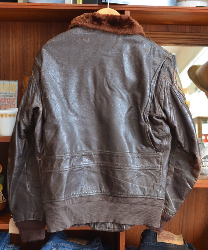 60 S 米軍実物 ビンテージ U S Navy 73b Wep Ralph Edwards Sportswear G 1 フライトジャケット サイズ38 八千代の古着屋