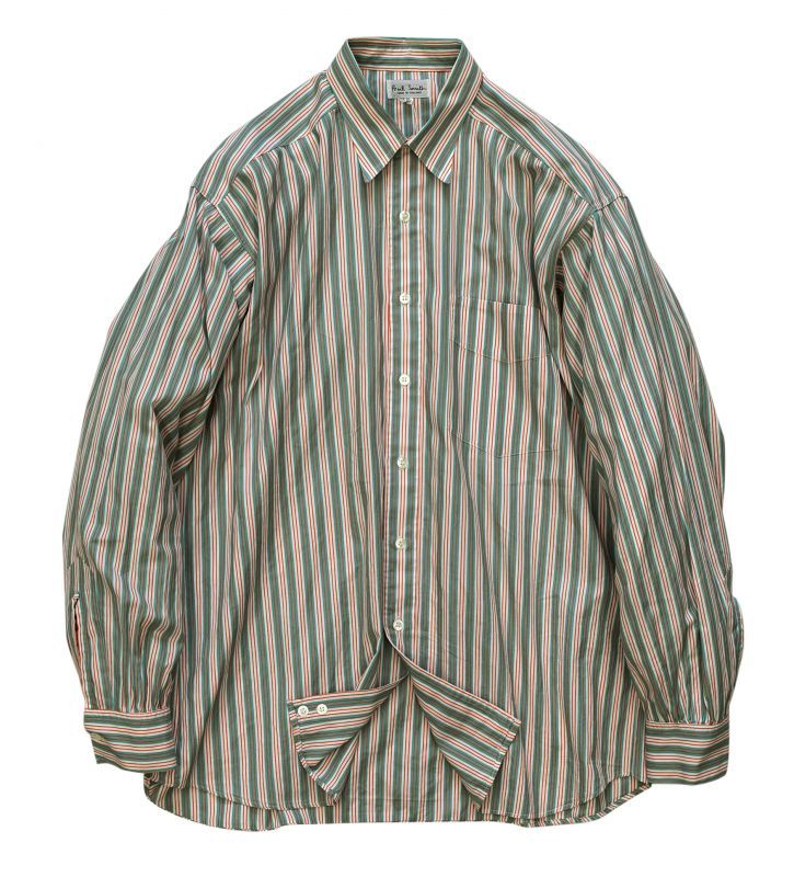 イングランド製 ポールスミス 長袖シャツ ストライプシャツ サイズｌ 16 1 2 八千代の古着屋