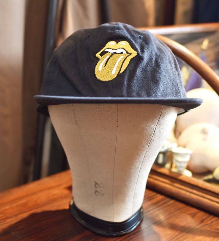 ビンテージ The Rolling Stones ローリングストーンズ Bridges To Babylon 黒 ベースボールキャップ フリーサイズ 八千代の古着屋