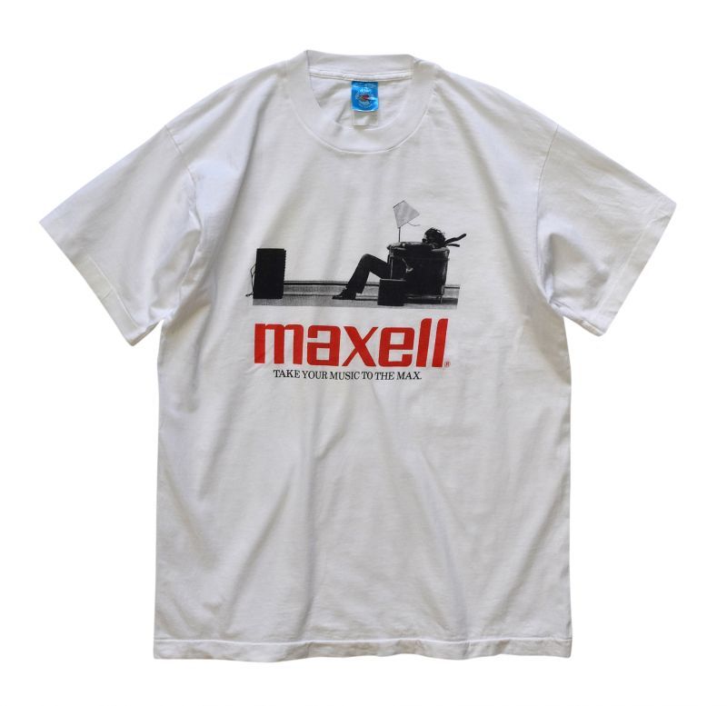 まことVTG80s maxell ヴィンテージ マクセル プロモ Tシャツ USA製 企業物