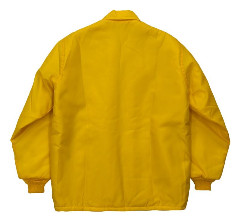 90s ヴィンテージ アニマル刺繍 コーチジャケット 裏ボア 黄色 L 長袖
