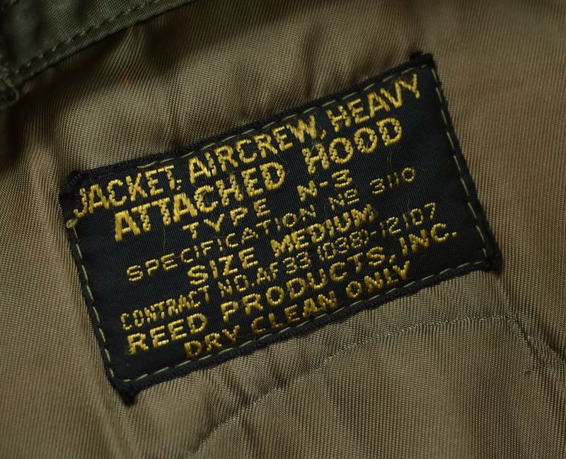 50's【米軍実物】【U.S.army】【USAF】【N-3】REED PRODUCTS, INC