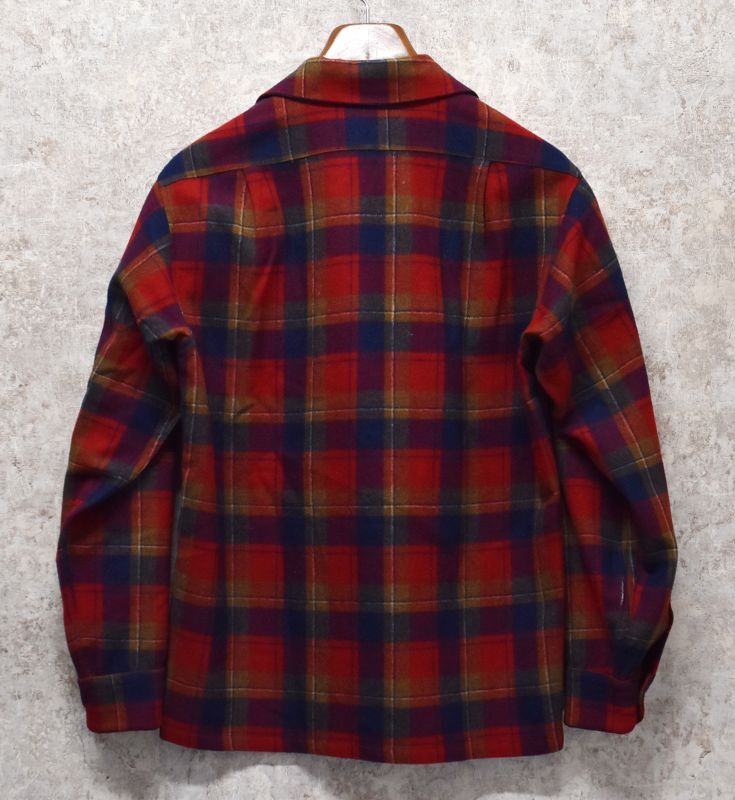 Vintage 60’sペンドルトン ウールシャツ 赤チェック サイズ M身幅約55センチ