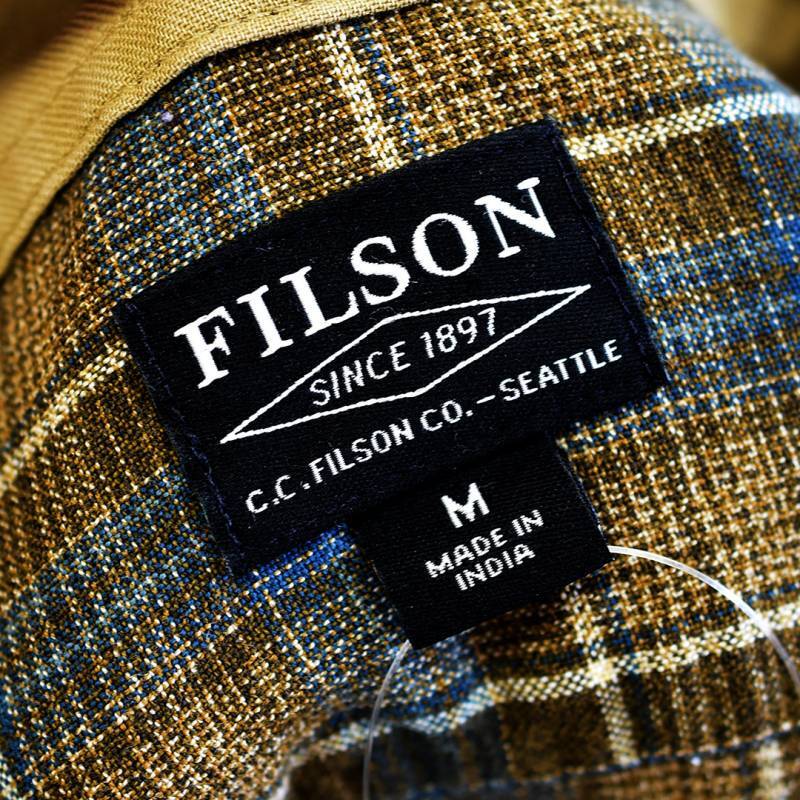 FILSON】【フィルソン】【ブラウン×青】【チェック柄シャツ】長袖