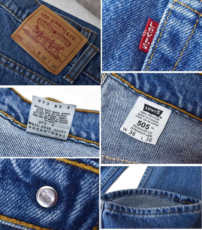 90'ｓ】【カナダ製】【ビンテージ】【LEVI'S】【リーバイス505】505 