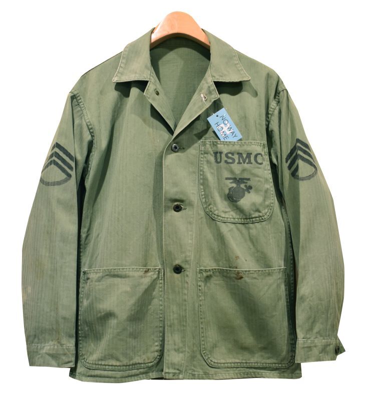 【40's】【米軍実物】【ビンテージ】USMC【ステンシル入り】【P-47】【HBTジャケット】